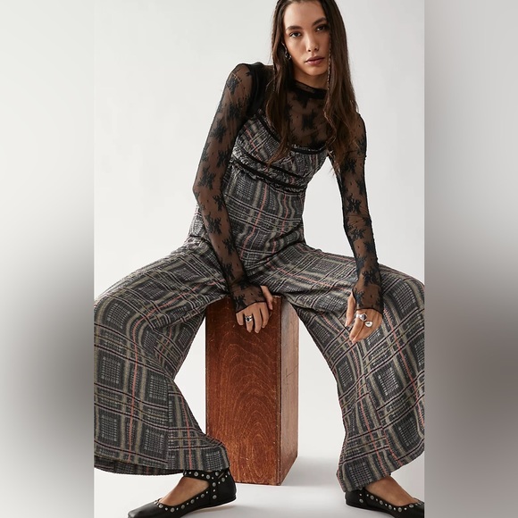New Women’s Marley Plaid One Piece Jumpsuit By Free People!🔥🔥🔥